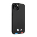 BMW Leather Hot Stamp Tricolor MagSafe - Etui iPhone 14 Plus (Czarny)
