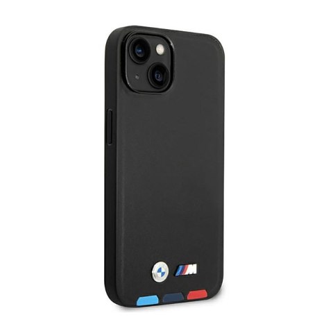 BMW Leather Hot Stamp Tricolor MagSafe - Etui iPhone 14 Plus (Czarny) BMW Leather Hot Stamp Tricolor MagSafe - Etui iPhone 14 Plus (Czarny)