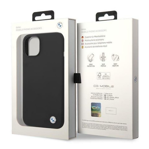 BMW Liquid Silicone Case Metal Logo - Etui iPhone 14 Plus (Czarny) BMW Liquid Silicone Case Metal Logo - Etui iPhone 14 Plus (Czarny)