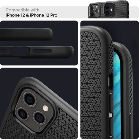 Spigen Liquid Air - Etui do iPhone 12 Pro / iPhone 12 (Czarny) Spigen Liquid Air - Etui do iPhone 12 Pro / iPhone 12 (Czarny)