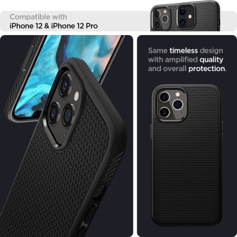 Spigen Liquid Air - Etui do iPhone 12 Pro / iPhone 12 (Czarny) Spigen Liquid Air - Etui do iPhone 12 Pro / iPhone 12 (Czarny)