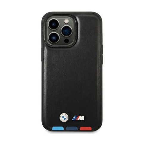 BMW Leather Hot Stamp Tricolor MagSafe - Etui iPhone 14 Pro Max (Czarny) BMW Leather Hot Stamp Tricolor MagSafe - Etui iPhone 14 Pro Max (Czarny)