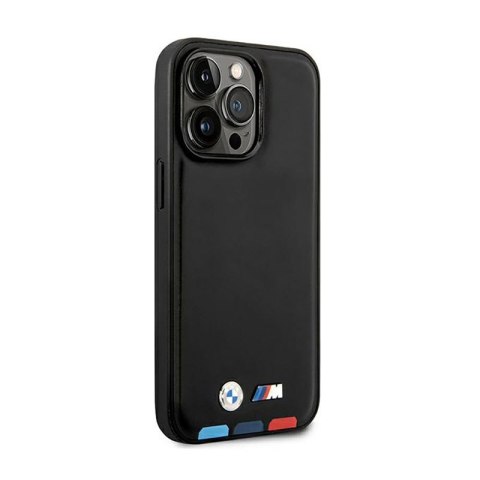 BMW Leather Hot Stamp Tricolor MagSafe - Etui iPhone 14 Pro Max (Czarny) BMW Leather Hot Stamp Tricolor MagSafe - Etui iPhone 14 Pro Max (Czarny)