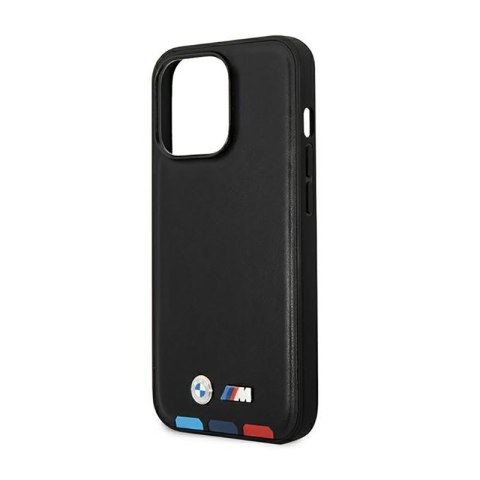 BMW Leather Hot Stamp Tricolor MagSafe - Etui iPhone 14 Pro Max (Czarny) BMW Leather Hot Stamp Tricolor MagSafe - Etui iPhone 14 Pro Max (Czarny)