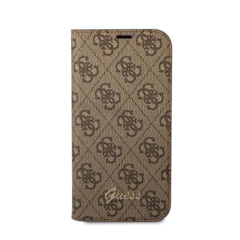 Guess 4G Metal Camera Outline Booktype Case - Etui iPhone 14 Plus (brązowy) Guess 4G Metal Camera Outline Booktype Case - Etui iPhone 14 Plus (brązowy)