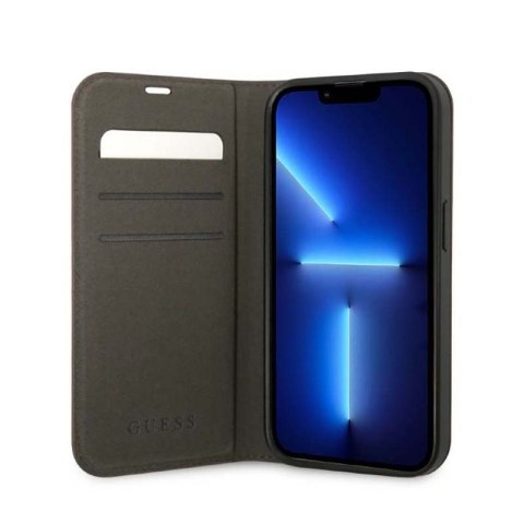 Guess 4G Metal Camera Outline Booktype Case - Etui iPhone 14 Plus (brązowy) Guess 4G Metal Camera Outline Booktype Case - Etui iPhone 14 Plus (brązowy)