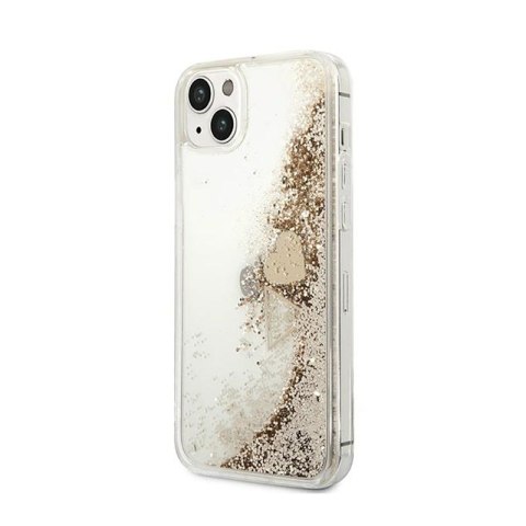 Guess Liquid Glitter Charms - Etui iPhone 14 Plus (złoty) Guess Liquid Glitter Charms - Etui iPhone 14 Plus (złoty)