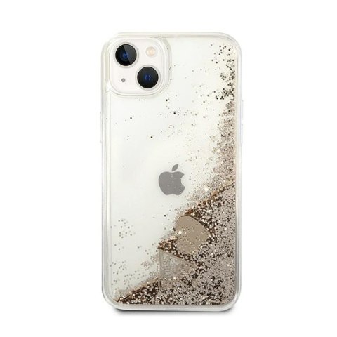 Guess Liquid Glitter Charms - Etui iPhone 14 Plus (złoty) Guess Liquid Glitter Charms - Etui iPhone 14 Plus (złoty)
