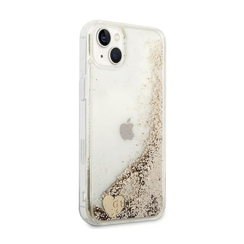 Guess Liquid Glitter Charms - Etui iPhone 14 Plus (złoty) Guess Liquid Glitter Charms - Etui iPhone 14 Plus (złoty)