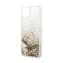 Guess Liquid Glitter Charms - Etui iPhone 14 Plus (złoty)