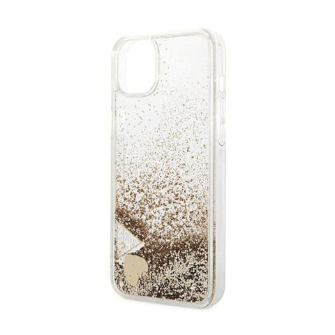 Guess Liquid Glitter Charms - Etui iPhone 14 Plus (złoty) Guess Liquid Glitter Charms - Etui iPhone 14 Plus (złoty)