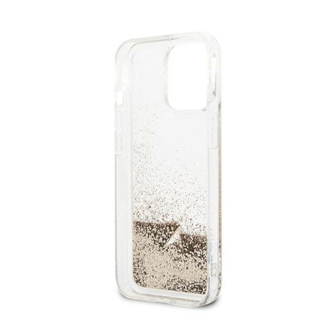Guess Liquid Glitter Charms - Etui iPhone 14 Pro Max (złoty) Guess Liquid Glitter Charms - Etui iPhone 14 Pro Max (złoty)