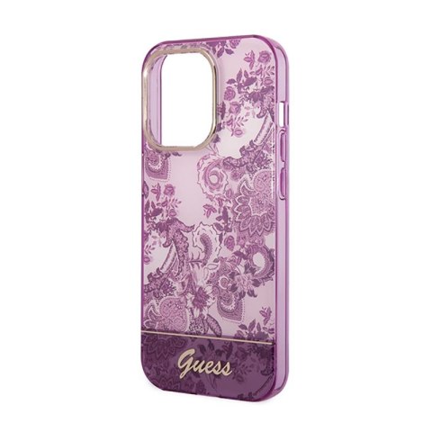 Guess Porcelain Collection - Etui iPhone 14 Pro (fuksja) Guess Porcelain Collection - Etui iPhone 14 Pro (fuksja)
