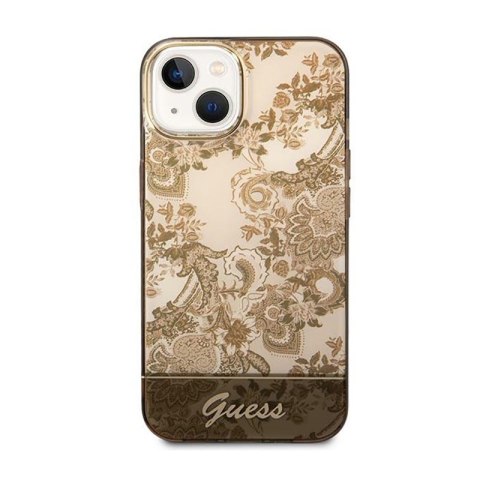 Guess Porcelain Collection - Etui iPhone 14 (ochre) Guess Porcelain Collection - Etui iPhone 14 (ochre)