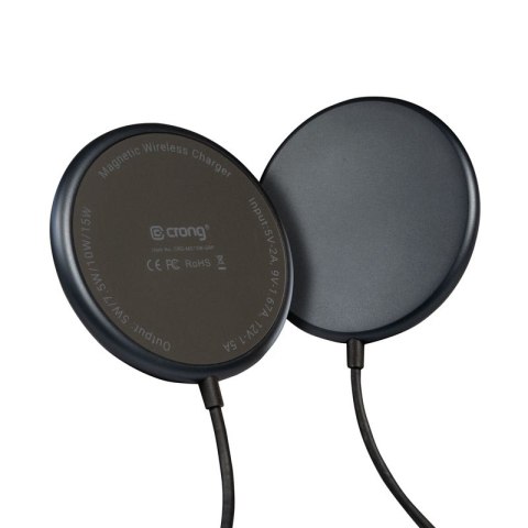 Crong MagSpot Wireless Charger - Aluminiowa ładowarka indukcyjna MagSafe 15W (Graphite) Crong MagSpot Wireless Charger - Aluminiowa ładowarka indukcyjna MagSafe 15W (Graphite)