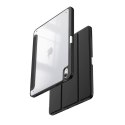 Crong PrimeFolio - Etui iPad 10.9" (2022) z podstawką i schowkiem na Apple Pencil (czarny/przezroczysty)
