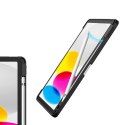 Crong PrimeFolio - Etui iPad 10.9" (2022) z podstawką i schowkiem na Apple Pencil (czarny/przezroczysty)