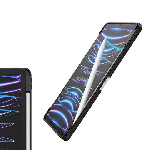 Crong PrimeFolio - Etui iPad Pro 11" (2022-2021) / iPad Air 10.9" (5-4 gen.) z podstawką i ładowaniem Apple Pencil (czarny/przez Crong PrimeFolio - Etui iPad Pro 11" (2022-2021) / iPad Air 10.9" (5-4 gen.) z podstawką i ładowaniem Apple Pencil (czarny/przez