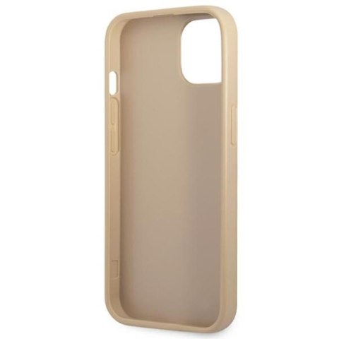 Guess Saffiano Triangle Logo Case - Etui iPhone 14 Plus (beżowy) Guess Saffiano Triangle Logo Case - Etui iPhone 14 Plus (beżowy)