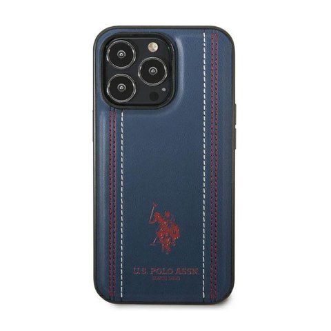 US Polo Assn Leather Stitch - Etui iPhone 14 Pro Max (granatowy) US Polo Assn Leather Stitch - Etui iPhone 14 Pro Max (granatowy)