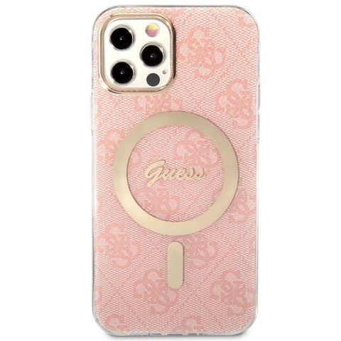 Guess Bundle Pack MagSafe 4G - Zestaw etui + ładowarka MagSafe iPhone 12 / iPhone 12 Pro (różowy/złoty) Guess Bundle Pack MagSafe 4G - Zestaw etui + ładowarka MagSafe iPhone 12 / iPhone 12 Pro (różowy/złoty)