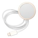 Guess Bundle Pack MagSafe 4G - Zestaw etui + ładowarka MagSafe iPhone 12 / iPhone 12 Pro (różowy/złoty)