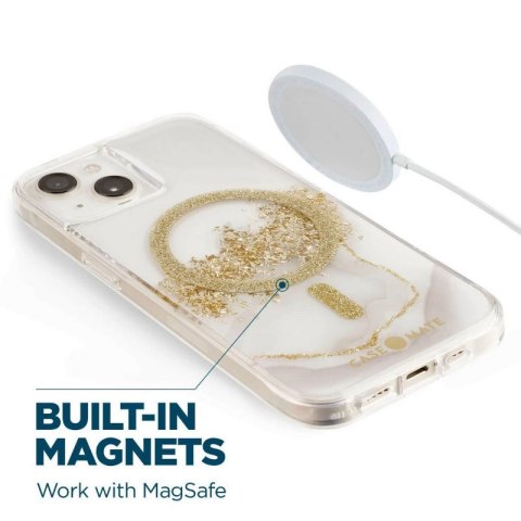 Case-Mate Karat MagSafe - Etui iPhone 14 Plus zdobione złotem (Marble) Case-Mate Karat MagSafe - Etui iPhone 14 Plus zdobione złotem (Marble)