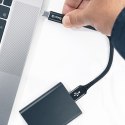 Crong Armor Link - Kabel 60W 3A USB-A do USB-C Fast Charging 25cm (czarny)