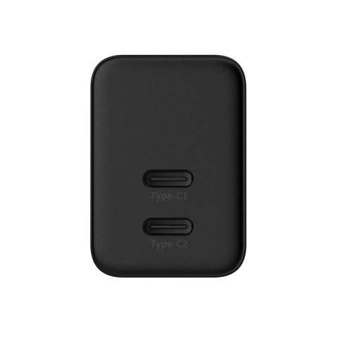 Crong Ultra Compact GaN - Ładowarka sieciowa 2x USB-C 35W PD 3.0 z PPS (czarny) Crong Ultra Compact GaN - Ładowarka sieciowa 2x USB-C 35W PD 3.0 z PPS (czarny)