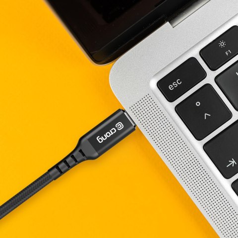 Crong Armor Link - Kabel 60W 3A USB-C do USB-C Fast Charging 25cm (czarny) Crong Armor Link - Kabel 60W 3A USB-C do USB-C Fast Charging 25cm (czarny)