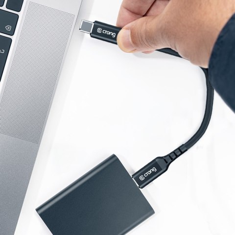 Crong Armor Link - Kabel 60W 3A USB-C do USB-C Fast Charging 25cm (czarny) Crong Armor Link - Kabel 60W 3A USB-C do USB-C Fast Charging 25cm (czarny)