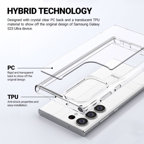 Crong Crystal Shield Cover - Etui Samsung Galaxy S23 Ultra (przezroczysty) Crong Crystal Shield Cover - Etui Samsung Galaxy S23 Ultra (przezroczysty)