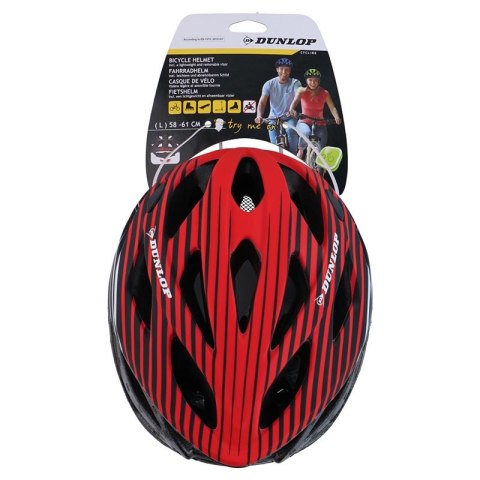 Dunlop - Kask rowerowy MTB r. L (Czerwony) Dunlop - Kask rowerowy MTB r. L (Czerwony)