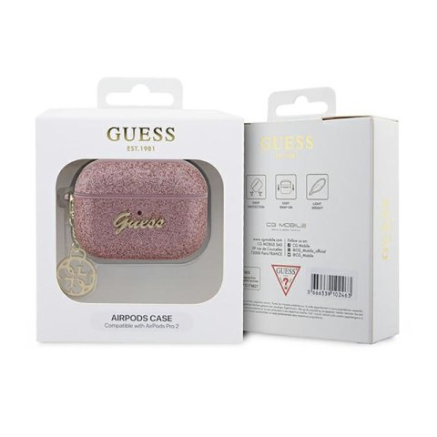 Guess 4G Glitter Flake - Etui AirPods Pro 2 (różowy) Guess 4G Glitter Flake - Etui AirPods Pro 2 (różowy)