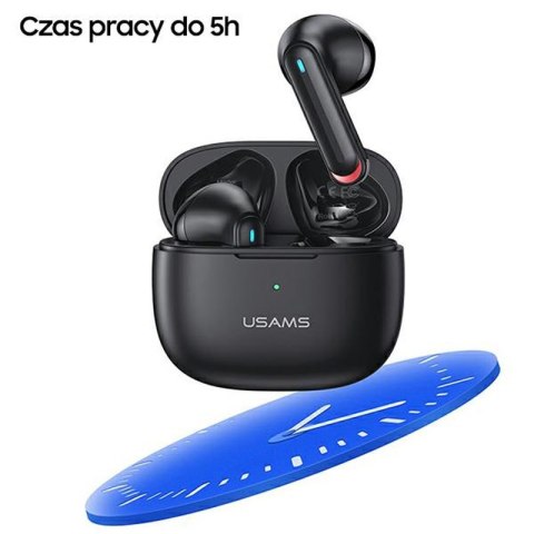 USAMS NX10 Series - Słuchawki Bluetooth 5.2 TWS + etui ładujące (czarny) USAMS NX10 Series - Słuchawki Bluetooth 5.2 TWS + etui ładujące (czarny)