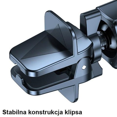 USAMS US-CD170 - Magnetyczny uchwyt samochodowy z ładowaniem bezprzewodowym 15W (czarny) USAMS US-CD170 - Magnetyczny uchwyt samochodowy z ładowaniem bezprzewodowym 15W (czarny)