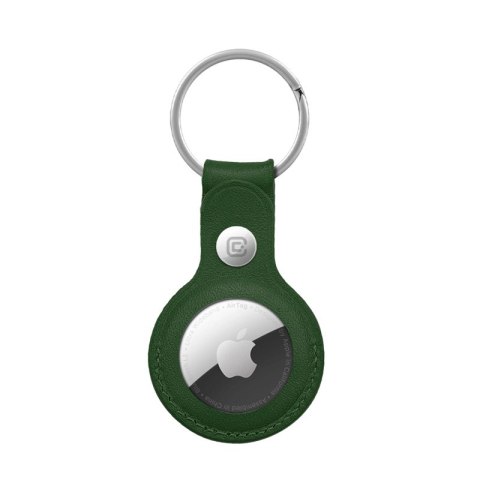 Crong Leather Case with Key Ring - Skórzane etui ochronne brelok do Apple AirTag (zielony) Crong Leather Case with Key Ring - Skórzane etui ochronne brelok do Apple AirTag (zielony)