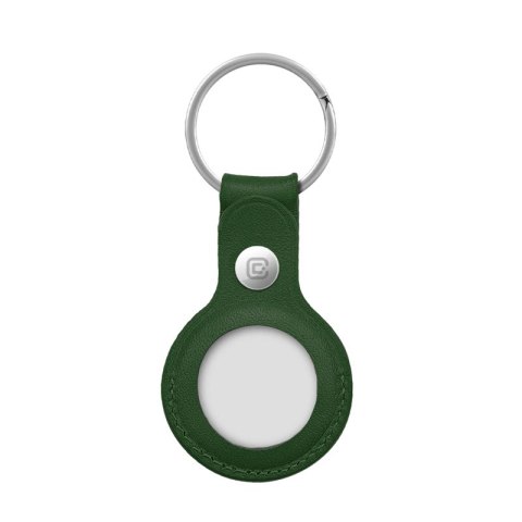 Crong Leather Case with Key Ring - Skórzane etui ochronne brelok do Apple AirTag (zielony) Crong Leather Case with Key Ring - Skórzane etui ochronne brelok do Apple AirTag (zielony)