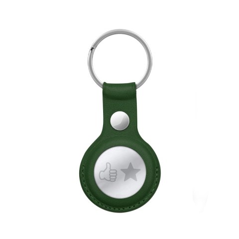 Crong Leather Case with Key Ring - Skórzane etui ochronne brelok do Apple AirTag (zielony) Crong Leather Case with Key Ring - Skórzane etui ochronne brelok do Apple AirTag (zielony)