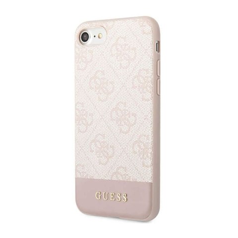 Guess 4G Bottom Stripe Collection - Etui iPhone iPhone SE (2022/2020) / 8 / 7 (różowy) Guess 4G Bottom Stripe Collection - Etui iPhone iPhone SE (2022/2020) / 8 / 7 (różowy)
