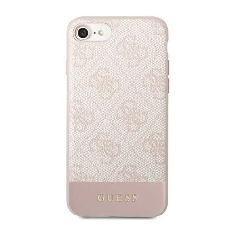 Guess 4G Bottom Stripe Collection - Etui iPhone iPhone SE (2022/2020) / 8 / 7 (różowy) Guess 4G Bottom Stripe Collection - Etui iPhone iPhone SE (2022/2020) / 8 / 7 (różowy)