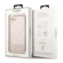 Guess 4G Bottom Stripe Collection - Etui iPhone iPhone SE (2022/2020) / 8 / 7 (różowy)