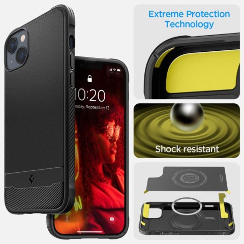 Spigen Rugged Armor Mag MagSafe - Etui do iPhone 14 (Czarny) Spigen Rugged Armor Mag MagSafe - Etui do iPhone 14 (Czarny)