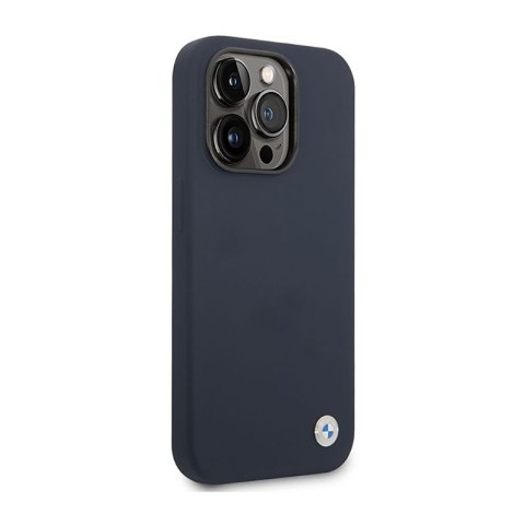 BMW Liquid Silicone Case Metal Logo MagSafe - Etui iPhone 14 Pro (granatowy) BMW Liquid Silicone Case Metal Logo MagSafe - Etui iPhone 14 Pro (granatowy)