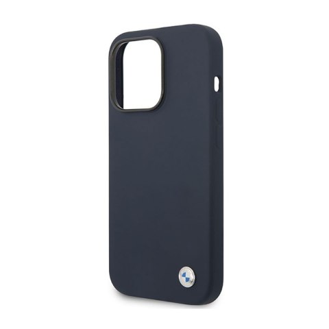 BMW Liquid Silicone Case Metal Logo MagSafe - Etui iPhone 14 Pro (granatowy) BMW Liquid Silicone Case Metal Logo MagSafe - Etui iPhone 14 Pro (granatowy)