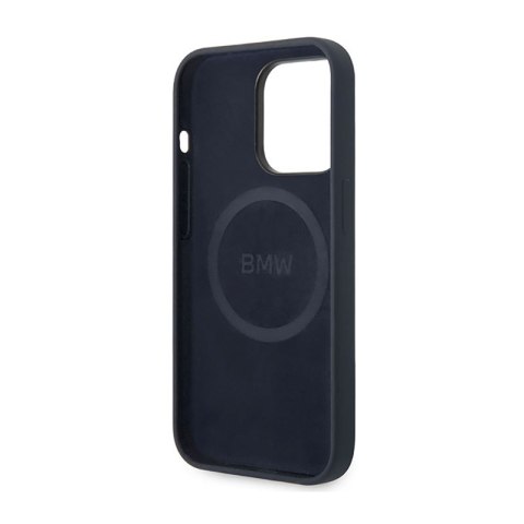 BMW Liquid Silicone Case Metal Logo MagSafe - Etui iPhone 14 Pro (granatowy) BMW Liquid Silicone Case Metal Logo MagSafe - Etui iPhone 14 Pro (granatowy)