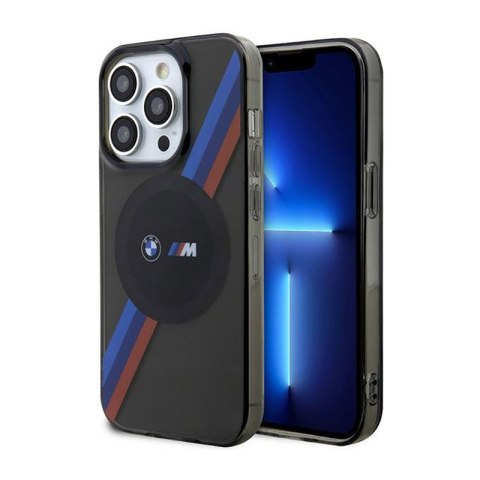BMW Tricolor Stripes MagSafe - Etui iPhone 14 Pro Max (Szary) BMW Tricolor Stripes MagSafe - Etui iPhone 14 Pro Max (Szary)