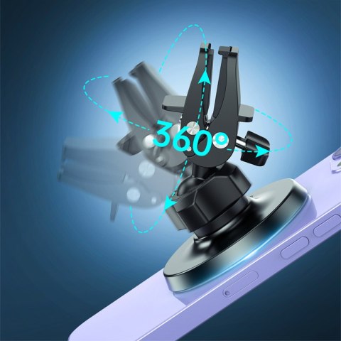 Crong Carclip Magnetic - Magnetyczny uchwyt samochodowy MagSafe (czarny) Crong Carclip Magnetic - Magnetyczny uchwyt samochodowy MagSafe (czarny)