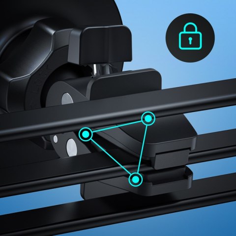 Crong Carclip Magnetic - Magnetyczny uchwyt samochodowy MagSafe (czarny) Crong Carclip Magnetic - Magnetyczny uchwyt samochodowy MagSafe (czarny)