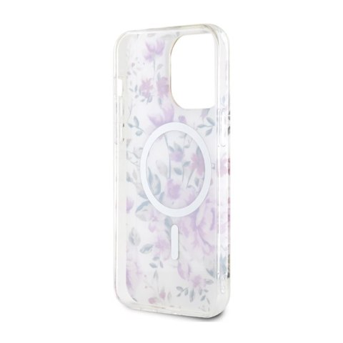 Guess Flower MagSafe - Etui iPhone 14 Pro Max (Przezroczysty) Guess Flower MagSafe - Etui iPhone 14 Pro Max (Przezroczysty)